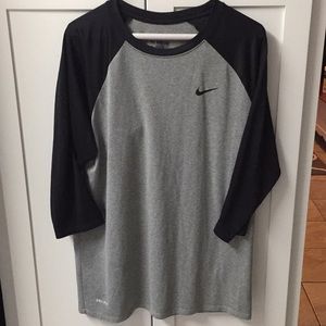 Nike athletic cut baseball 3/4 sleeve